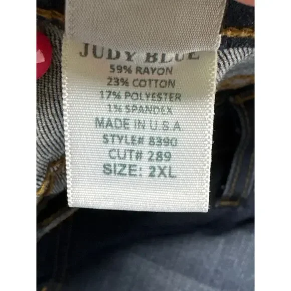 Judy Blue Women's Skinny Fit Blue Stretch Denim Jeans - Size 2XL (38x29.5) - Picture 4 of 4